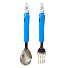 NATIONAL GEOGRAPHIC 國家地理 兒童不鏽鋼餐具組, 叉子 + 湯匙, 北極熊造型, 1組