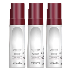TTL BIO-TECH 台酒生技 VINATA 全效舒緩洗卸潔顏慕斯 酒粕成分 保濕 溫和清潔, 180ml, 3瓶