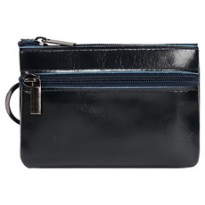 Sayaka 紗彌佳 真皮質感雙拉鍊零錢錀匙包