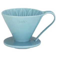 CAFEC 有田燒 陶瓷錐形花瓣濾杯 粉藍 2~4杯份, 粉藍色  2~4杯份, 1個