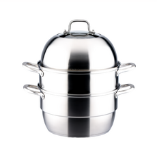 鍋寶 cook power 304不鏽鋼四層蒸籠鍋火鍋, 9L大容量, 耐酸鹼抗鏽蝕, L型鍋緣, 高拱型可視鍋蓋, 30cm, 1個