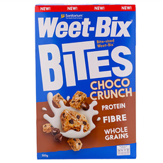 Weet-bix 澳洲全穀片 mini bites 酥脆巧克, 500g, 迷你一口, 全穀營養, 膳食纖維, 1盒