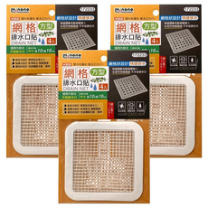minono 米諾諾 網格排水口貼方型 4片 3包, 172233