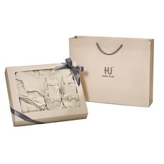 ku.ku duckbill 酷咕鴨 plus竹纖羅紋紗裙包屁衣禮盒 親膚透氣 紗裙設計 包屁衣設計, 0~24個月, 暖調杏