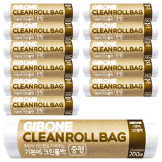 GIBONE 捲筒式透明保鮮袋 Set 200入, M(25 x 35cm), 12捲