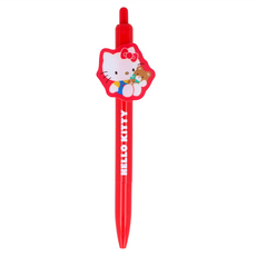 sun-star Hello Kitty 50週年油性0.5mm原子筆, 泰迪好朋友 紅色 + 黑墨, 1支