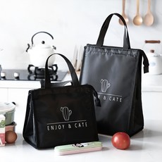 E.City 韓版炫黑時尚保溫保冰野餐收納包 超輕巧設計 多功能用途 拉鍊設計 內部網袋隔層, 方款仙人掌, 11-20L