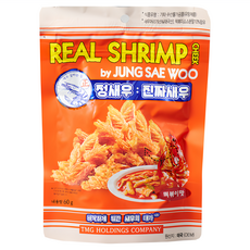 REALSHRIMP 辣炒年糕風味炸蝦頭, 60g, 1包