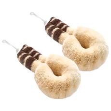 北山正積 身體用按摩刷 舊菇款 A款 (KMB-BH1-A) 劍麻、棕櫚纖維、不鏽鋼絲, 1個裝, 2個