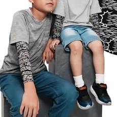 MEGA 美高 超人力霸王 兒童防曬涼感圖騰袖套