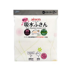 aisen 超吸水速乾印花抹布，德國製造，餐具適用，擦拭後不留水痕，可裁剪, 38 x 35cm, 1包