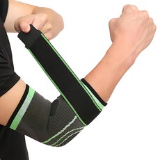 樂居家 加壓彈力護肘, 綠色, 1個