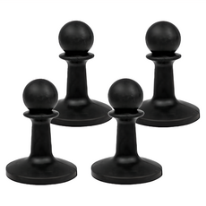 ShineTrip 山趣 營柱避雷帽 4個, 黑色, 1組