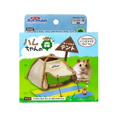 mini animan 倉鼠用棉麻帳篷, 造型可愛 天然材質 冬暖夏涼 通風舒適 無底設計 方便清掃, 1組