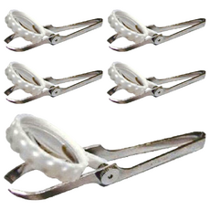 ウカイ利器 日本製 夾子 含放大鏡 老人用品 視力 不鏽鋼製, O0376, 5個