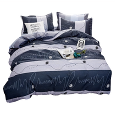 Blue Cat 藍貓 銀離子抗菌印花床包, 3.5尺, 流光歲月