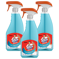 Mr Muscle 威猛先生 玻璃清潔劑 噴槍瓶, 500g, 3瓶