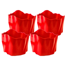 QUALy Flow Bucket Multipurpose Bucket 流形筒, 紅色, 4個