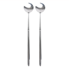 AXIS 艾克思 316不鏽鋼攪拌匙, 長柄/短柄, 耐酸鹼不易生鏽, 金屬一體成型, 堅固耐用, 1組