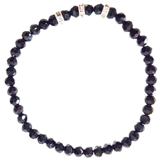 晶鑽幸運水晶系列手鍊 深夜黑, 18cm