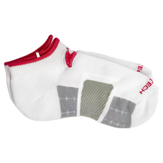 Loopal 路寶 女款運動機能踝襪 天然棉, M 22~25cm, 白紅色, 1雙