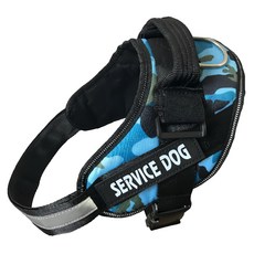 中大型犬防暴衝K9胸背帶 藍迷彩 M 舒適透氣, 1個