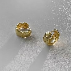 PEONIST 女士時尚耳環 2個 金色 圈形 合金