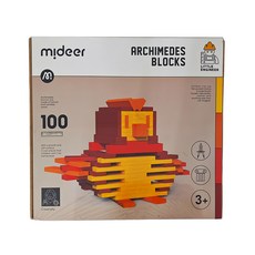 mideer 阿基米德積木 3歲以上 100片, 暖色, 1組