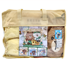 BUHO 布歐 LINE FRIENDS 泡泡暖絨被 小園丁 超柔舒柔被, 120 x 100cm