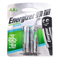 Energizer 勁量 高效能型鎳氫充電電池3號, 2顆, 1組