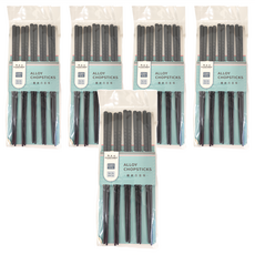 GOZENBO 御膳坊 圖紋合金筷 5雙, 單件, 螺旋, 1組