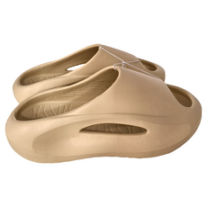 舒適厚底時尚外出拖鞋 EVA材質 卡其色 36-37, 36~37