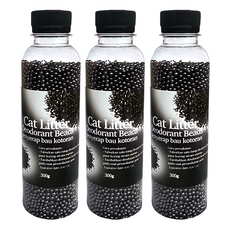 毛皇上 貓砂除臭珠 活性炭黑, 300g, 3瓶