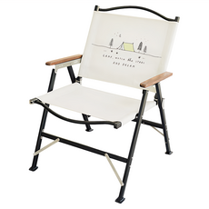 逐夢星空 高背椅, 1680D加厚牛津布 木扶手 象牙白, 1個