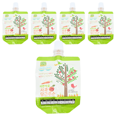 Nature Village 自然村 蘋果紅蘿蔔果汁, 100ml, 韓國生產, 無糖無色素, 專為孩子著想, 5包