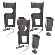 葉子小舖 吹風機置物架 太空鋁材質, 槍灰色, 3個