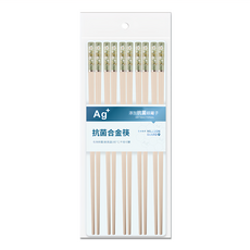 ANTIAN 日式櫻花合金筷子 24.3cm 淡綠色 家庭聚餐/送禮首選, 5雙組, 1組