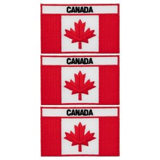 A-ONE 加拿大國旗刺繡布貼 8 x 5 cm 背部自黏膠, 彩色, 1組