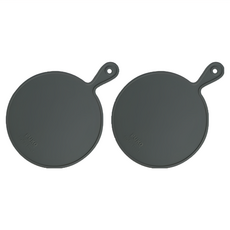Puko 圓形矽膠隔熱鍋墊 灰色 2個 耐熱溫度 -40~230°C