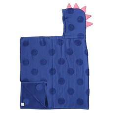 Kontex 今治 純棉小恐龍連帽浴巾 58 x 115cm (不含帽子) 100%純棉, 深藍色, 1個