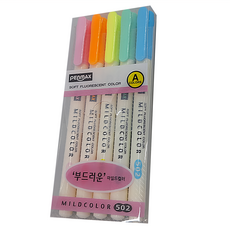 PENMAX 五色螢光筆 MILDCOLOR 502, 多色, 2組