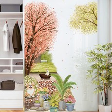 半島良品 DIY無痕創意牆貼壁貼, 雙拼 戀夏 多色