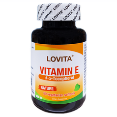 Lovita 維生素E 400IU 全素食軟膠囊食品, 60顆, 0.8g, 1罐