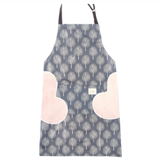 AXIS 艾克思 防水防汙可擦手日系和風工作圍裙 兩側擦手巾 可調式頸部吊帶, 灰色, 1件