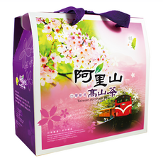 龍源茶品 鑫龍源 阿里山輕焙火極品烏龍茶葉禮盒 附提繩, 茶葉150g 2罐, 1盒