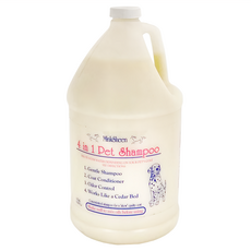 MinkSheen 雪貂 4合1 寵物清潔劑，溫和清潔，毛髮調理，抗菌配方，天然驅蟲劑, 1桶, 漂白