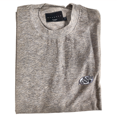 BOHRHOO 24SS 美式復古印花純棉短袖 花灰色