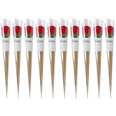 POPO FANCY 玫瑰造型香皂花, 10支, 紅色