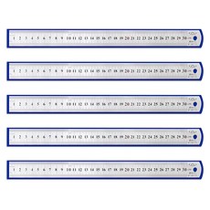 Market Plan 鋼尺 30cm, 銀色, 5支