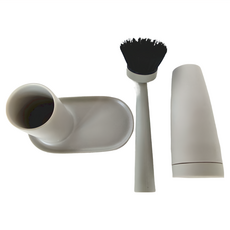 ZONE DENMARK Singles餐具清潔二件組 (附陶瓷收納座), 米灰色, 1組